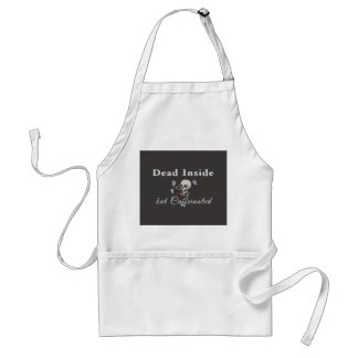 Dead Inside But Caffeinated – Halloween Pillow Standard Apron
