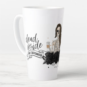 Dead Inside But Caffeinated Latte Mug