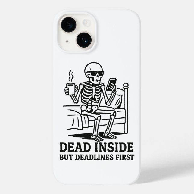 Dead Inside but Deadlines First Case-Mate iPhone Case (Back)
