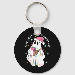 Dead Inside But It's Christmas Ghost Tumbler Belt Key Ring