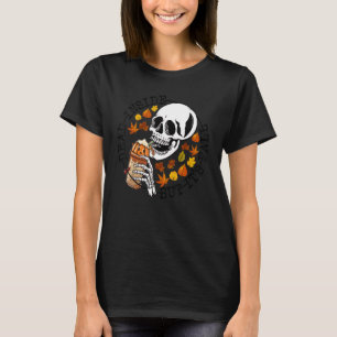 Dead Inside But It's Fall Halloween Skeleton Pumpk T-Shirt