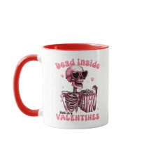 Dead Inside But It's Valentine funny Mug