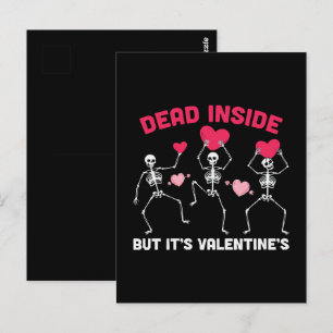 Dead Inside But It's Valentine's Postcard