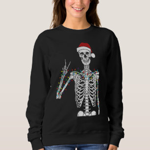 Dead-Inside But Jolly AF Skeleton Christmas Funny  Sweatshirt