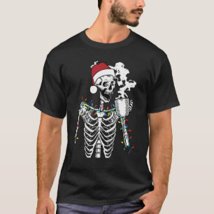 Dead-Inside But Jolly AF Skeleton Christmas Funny  T-Shirt