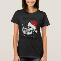 Dead Inside But Jolly Af Skull Santa Light Skeleto