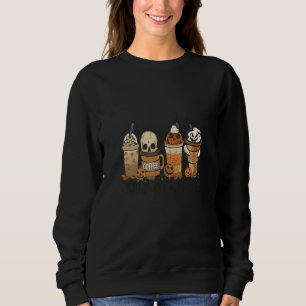 Dead Inside But Spiced Skeleton Pumpkin Fall Coffe Sweatshirt