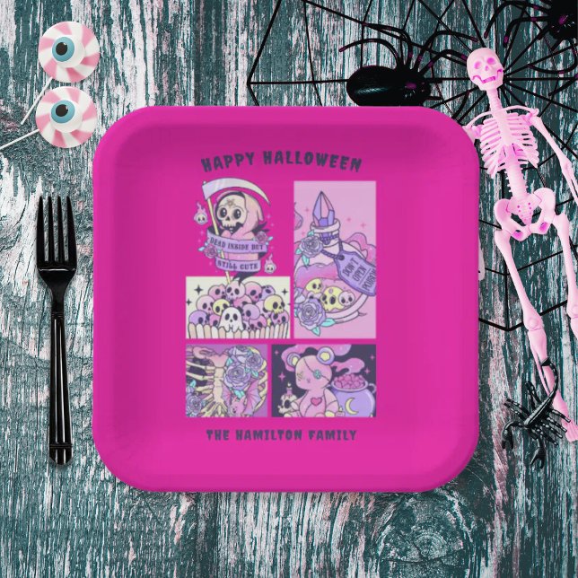 Dead Inside But Still Cute Halloween Paper Plate (Creator Uploaded)