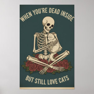 Dead Inside, Cat Outside Poster