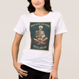 Dead Inside, Cat Outside Tri-Blend Shirt