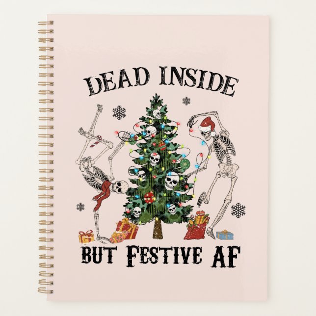Dead Inside | Funny Christmas Planner (Front)