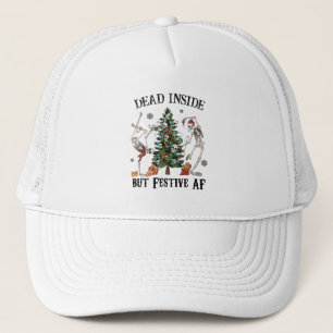 Dead Inside Funny Christmas Trucker Hat