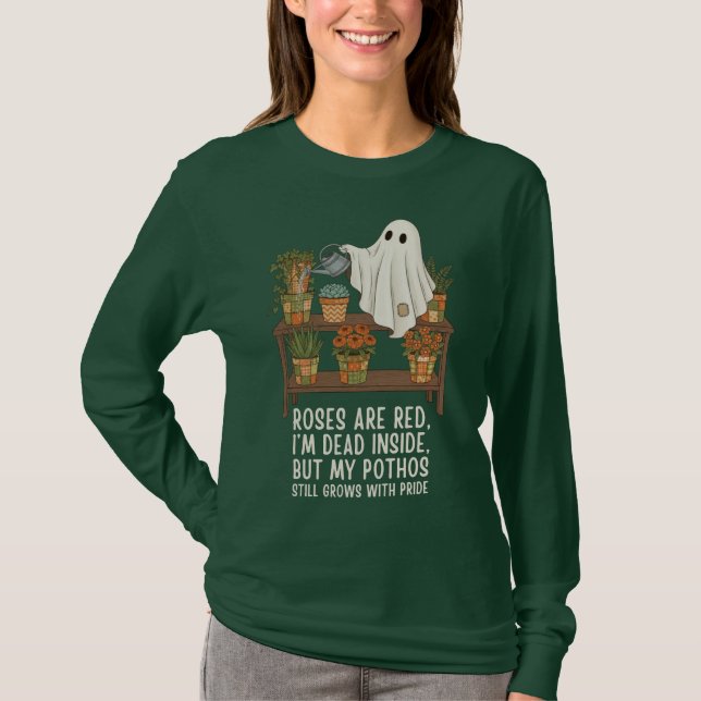 Dead Inside - Funny Ghost Plant Lover T-Shirt (Front)