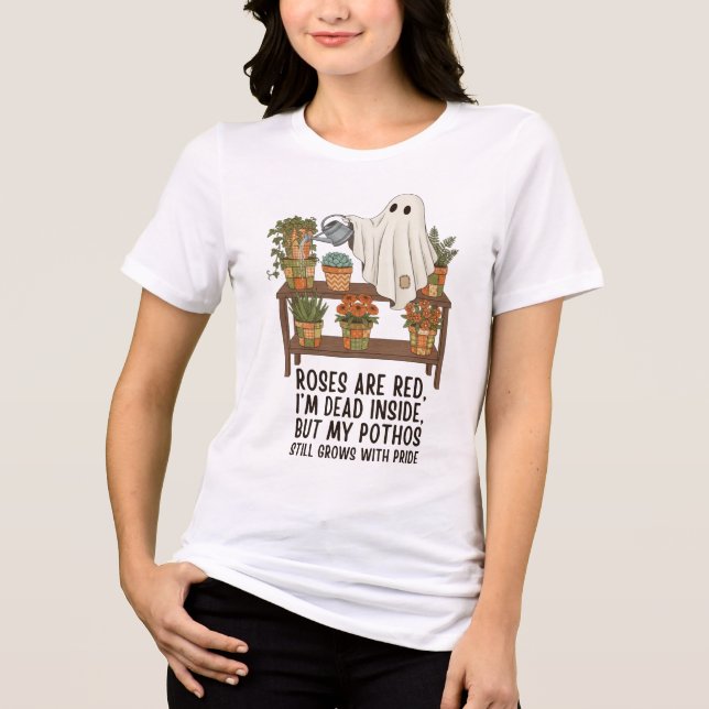 Dead Inside - Funny Ghost Plant Lover Tri-Blend Shirt (Front)
