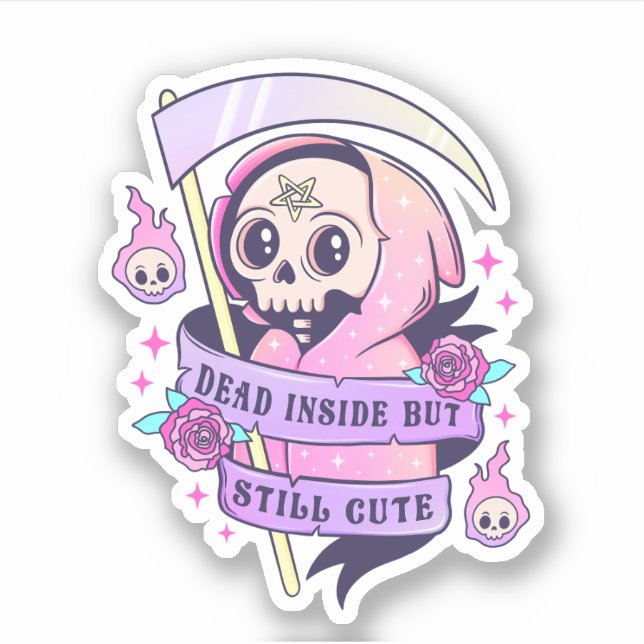 Dead Inside Pastel Goth Grim Reaper (Front)