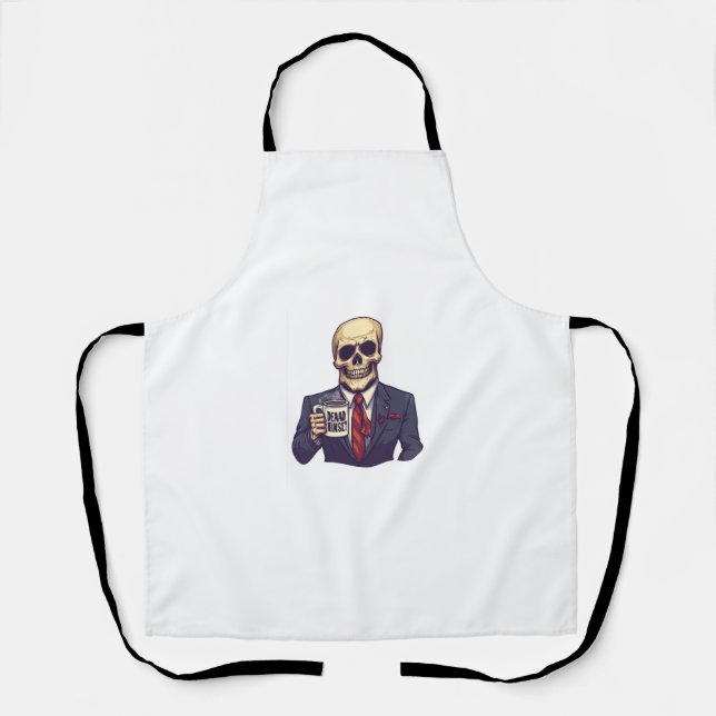 Dead Inside Skull � Funny Workday Skeleton Apron (Front)