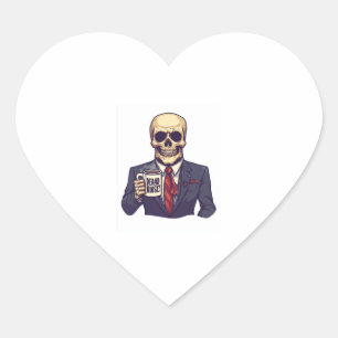 Dead Inside Skull – Funny Workday Skeleton Heart Sticker