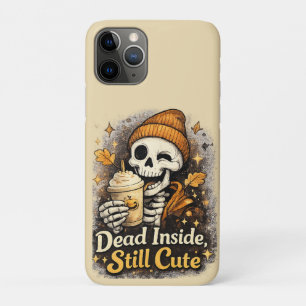Dead Inside Still Cute Skeleton Pumpkin Spice iPhone 11 Pro Case