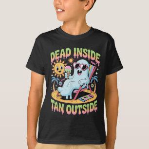 Dead Inside Tan Outside Funny Ghost Summerween _1 T-Shirt