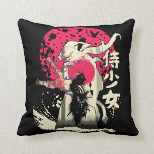 Dead Japanese Samurai Warrior Japan  Swordsman Cushion