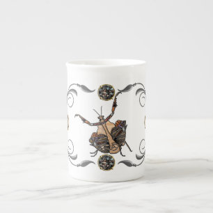 Dead Leaf Mantis Bone China Mug