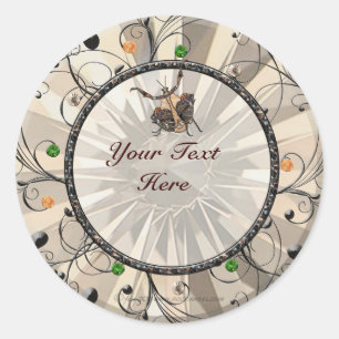 Dead Leaf Mantis Classic Round Sticker