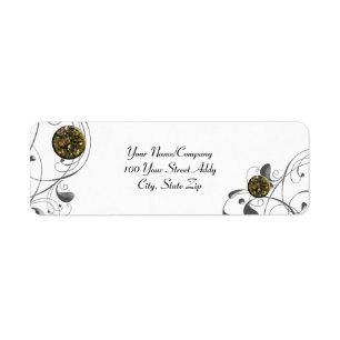 Dead Leaf Mantis, Scroll work Gems Return Address Label