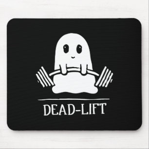 Dead Lift Funny Ghost Gymer Halloween Weight Lifti Mouse Pad