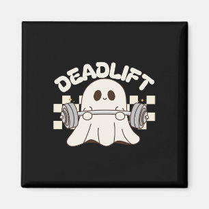 Dead Lift Funny Halloween Ghost Weight Lifting Wor Magnet
