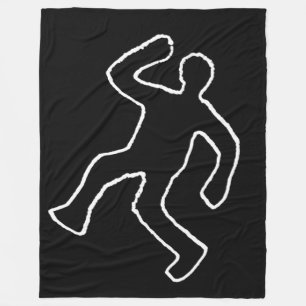 Dead Man Chalk Outline Gag Blanket