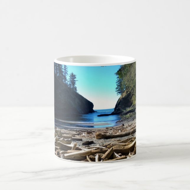 Dead Man's Cove, Cape Disappointment, Washington Coffee Mug (Center)