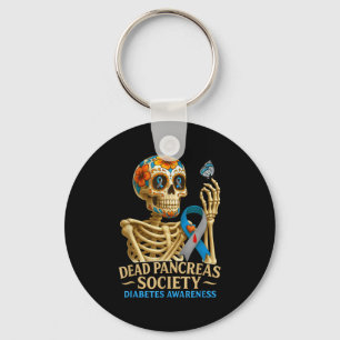 Dead Pancreas Society Diabetes Awareness Day Skele Key Ring