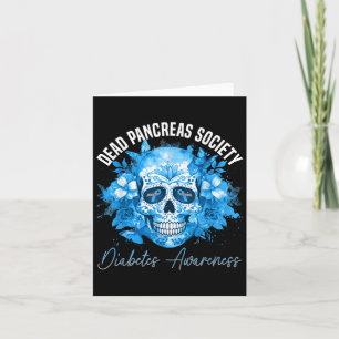 Dead Pancreas Society Diabetes Awareness Floral Su Card