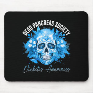 Dead Pancreas Society Diabetes Awareness Floral Su Mouse Pad
