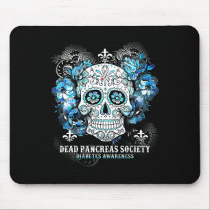 Dead Pancreas Society Diabetes Awareness Skull Flo Mouse Pad