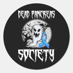 Dead Pancreas Society Diabetes Halloween Diabetic Classic Round Sticker