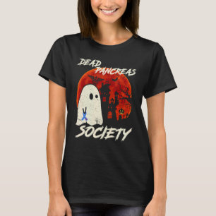 Dead Pancreas Society Ghost Diabetes Awareness Hal T-Shirt