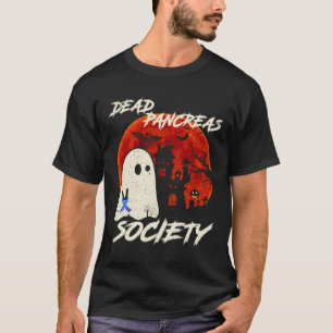 Dead Pancreas Society Ghost Diabetes Awareness Hal T-Shirt