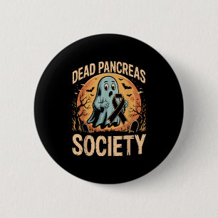 Dead Pancreas Society Halloween Ghost Diabetes Awa 6 Cm Round Badge