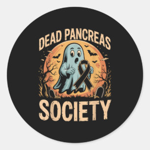 Dead Pancreas Society Halloween Ghost Diabetes Awa Classic Round Sticker