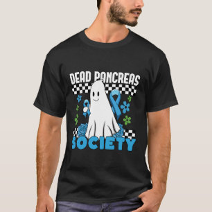Dead Pancreas Society Halloween Ghost Diabetes Vin T-Shirt