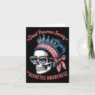 Dead Pancreas Society Shirt Funny Diabetes Awarene Card