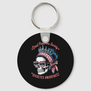 Dead Pancreas Society Shirt Funny Diabetes Awarene Key Ring