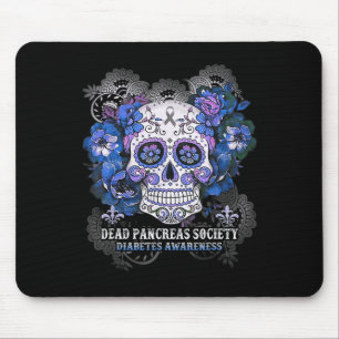 Dead Pancreas Society Sugar Skull Diabetes Awarene Mouse Pad