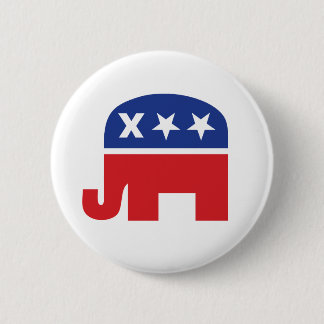 Dead Republican Elephant 6 Cm Round Badge