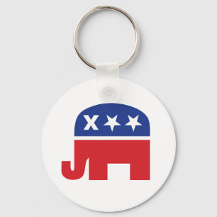 Dead Republican Elephant Key Ring