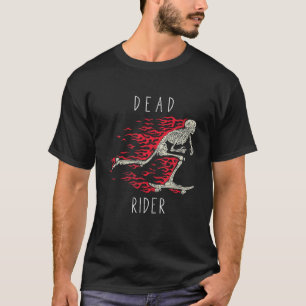 Dead Rider Skeleton Skateboarding Retro Skateboa T-Shirt