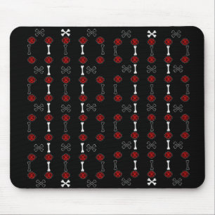 Dead Roses (Black w/ Red) Mouse Pad
