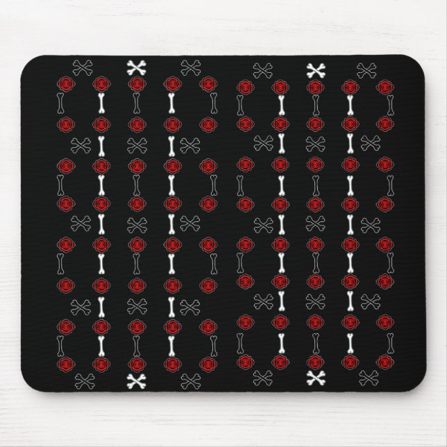 Dead Roses (Black w/ Red) Mouse Pad (Front)