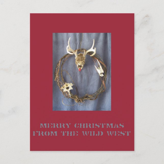 Dead Rudolph Wild West Christmas Postcard (Front)